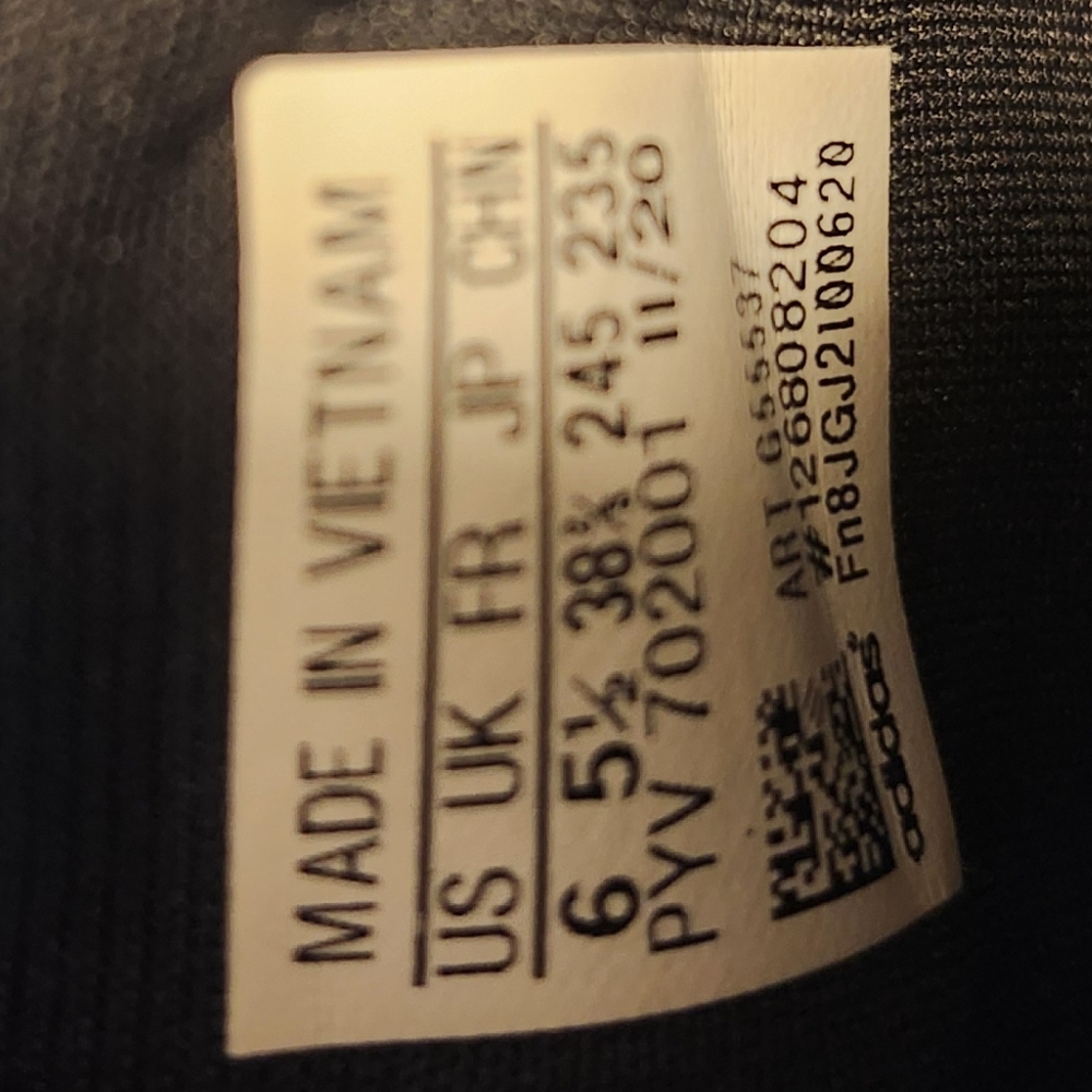 Adidas Black and White Sneakers - Picture 5 of 7